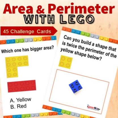 LEGO Math Game Area and Perimeter